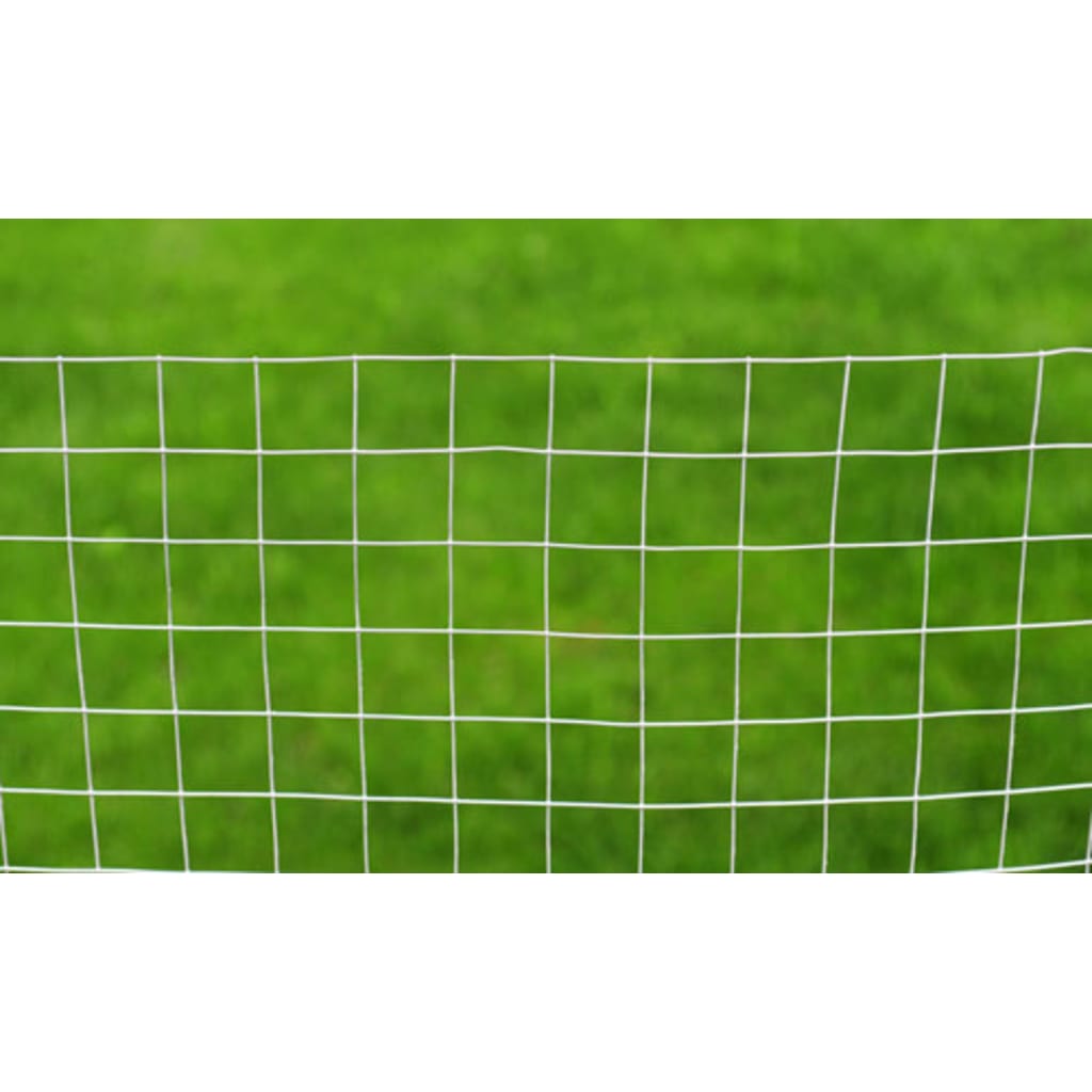 vidaXL Tinklinė tvora, sidabrinė, kvadrat., 1x25m, cinkuotas plienas