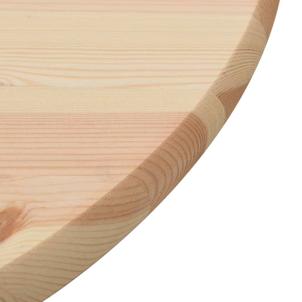 vidaXL Stalviršis, natūrali pušies mediena, apvalus, 25 mm, 90 cm