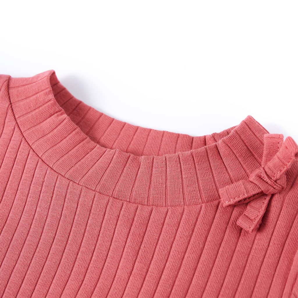 Vaikiški marškinėliai ilgomis rankovėmis, sendinti rožiniai, 92 dydžio
