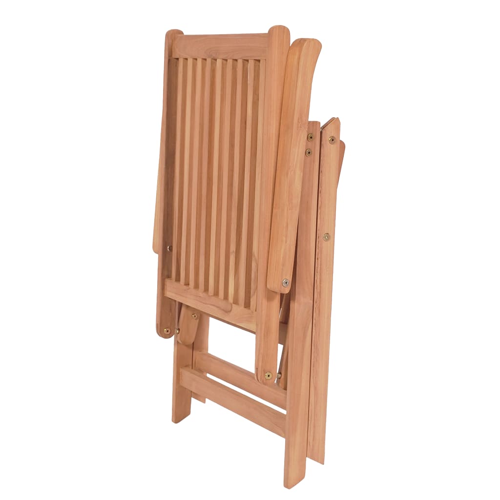 vidaXL Atlošiamos sodo kėdės, 6vnt., tikmedžio medienos masyvas