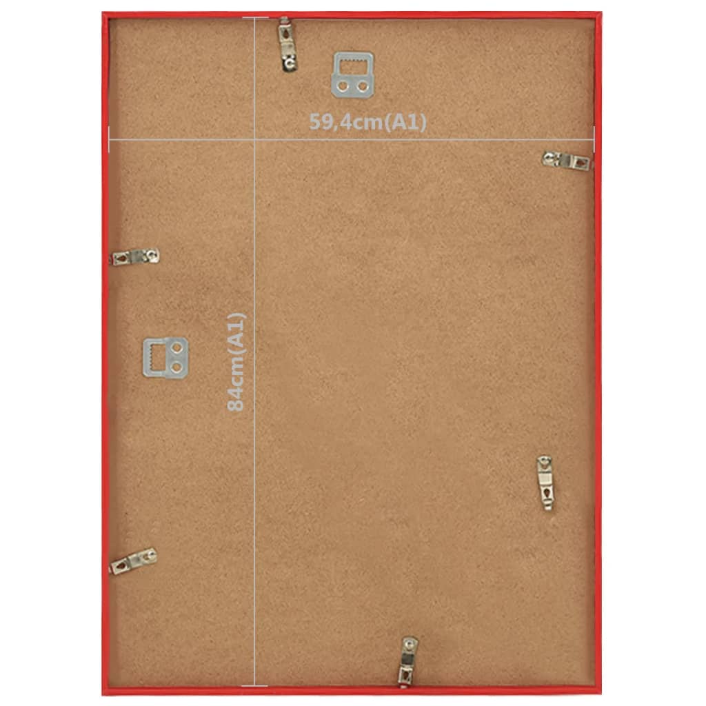 vidaXL Nuotraukų rėmeliai-koliažai, 5vnt., raudoni, 59,4x84cm, MDF