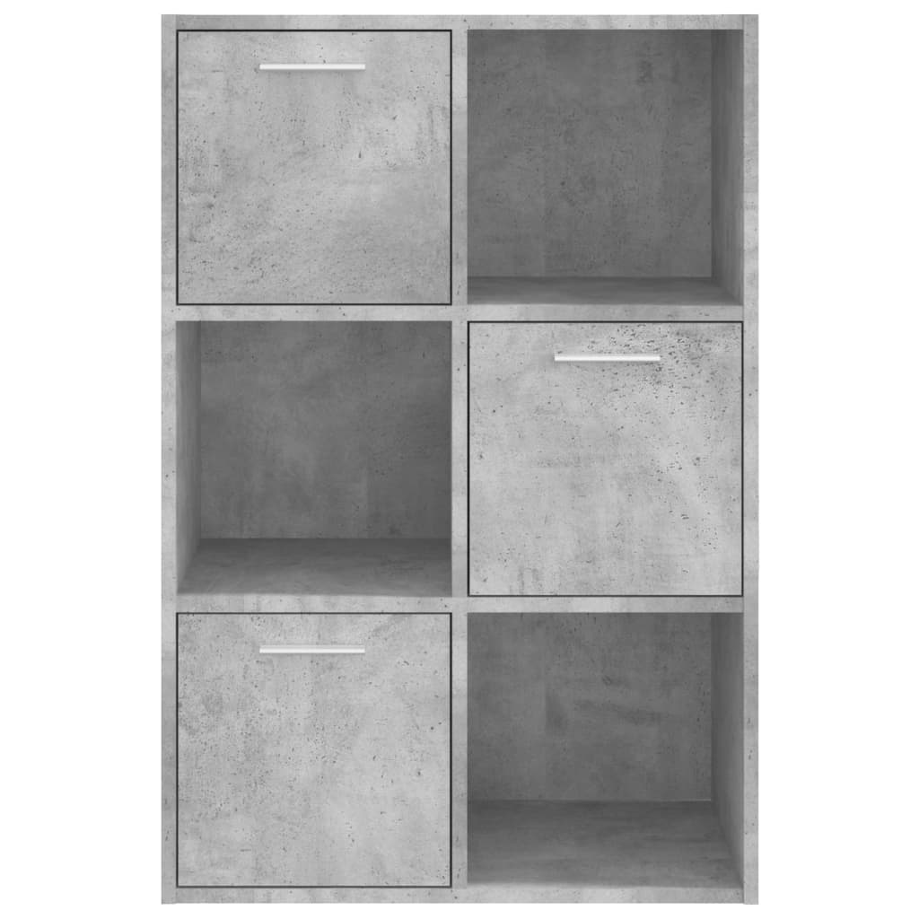 vidaXL Spintelė daiktams, betono pilkos spalvos, 60x29,5x90cm, MDP