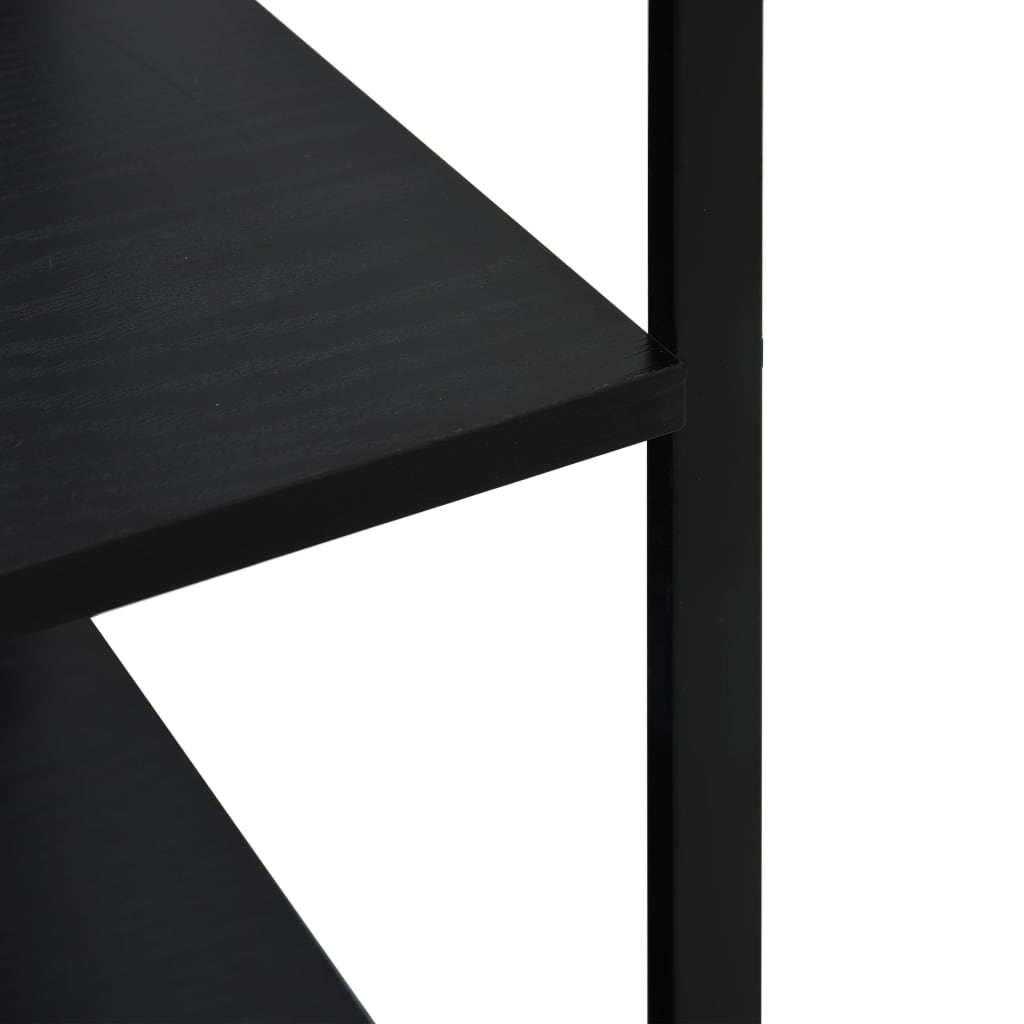 vidaXL Spintelė mikrobangų krosnelei, juoda, 60x39,6x123cm, mediena