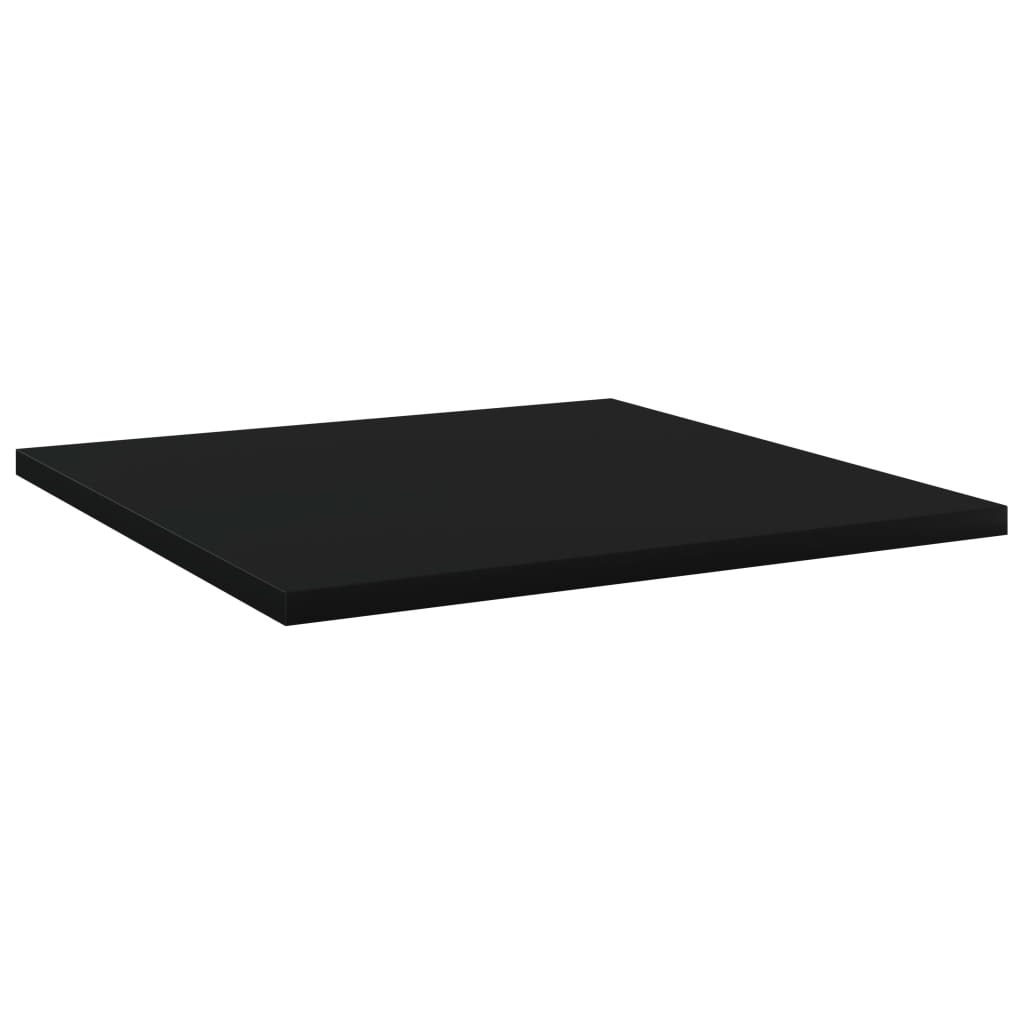 vidaXL Knygų lentynos plokštės, 8vnt., juodos, 40x40x1,5cm, MDP