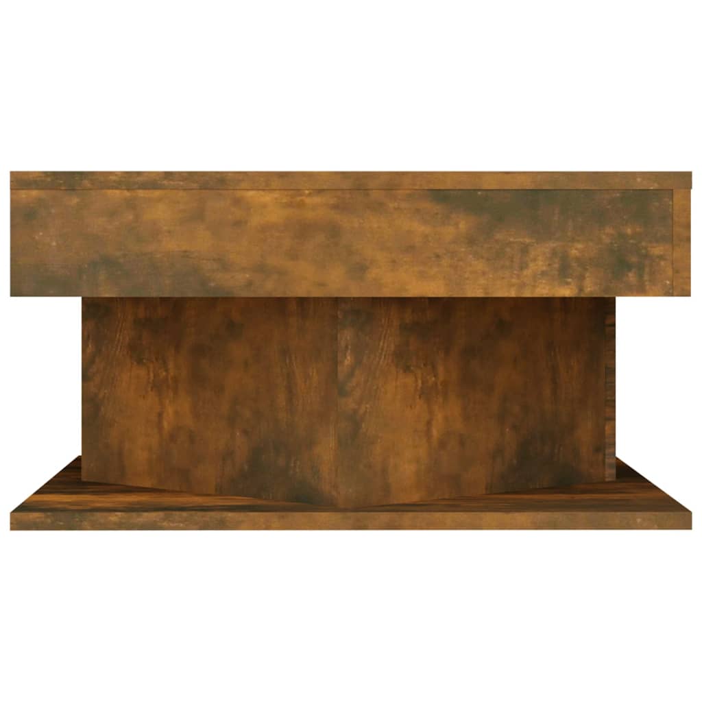 vidaXL Kavos staliukas, dūminio ąžuolo, 57x57x30cm, apdirbta mediena