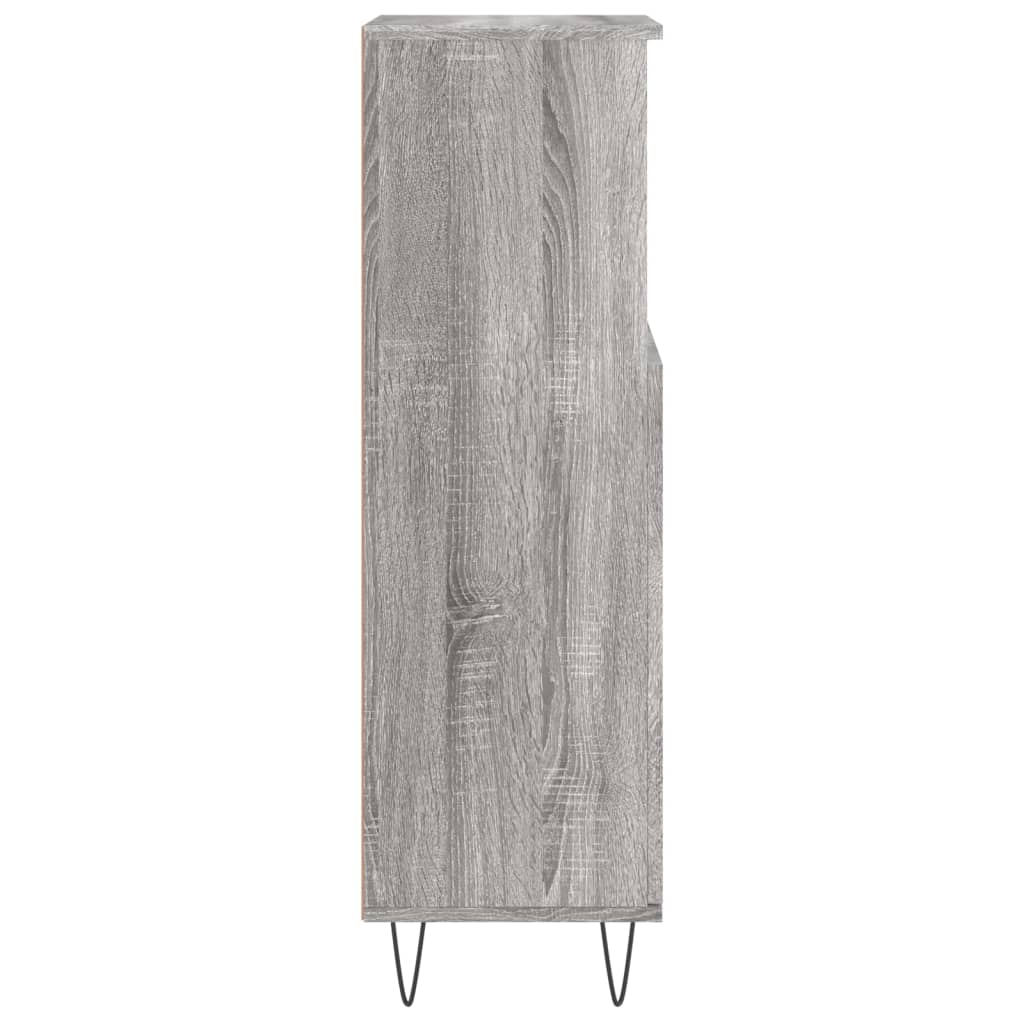 vidaXL Vonios kambario spintelė, pilka ąžuolo, 30x30x100cm, mediena