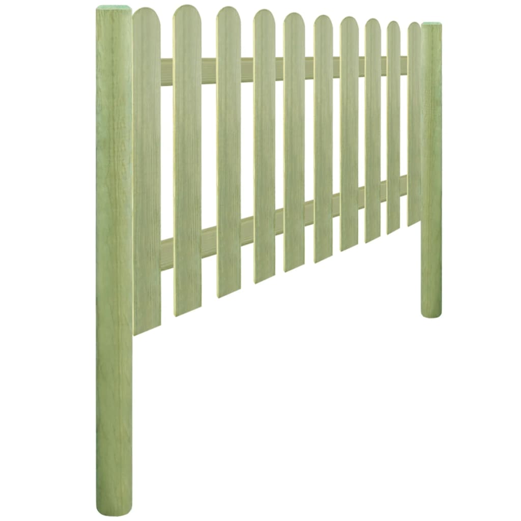 vidaXL Apsauginė tvora, 5,1m, 150cm, 6/9cm, impregnuota pušies mediena