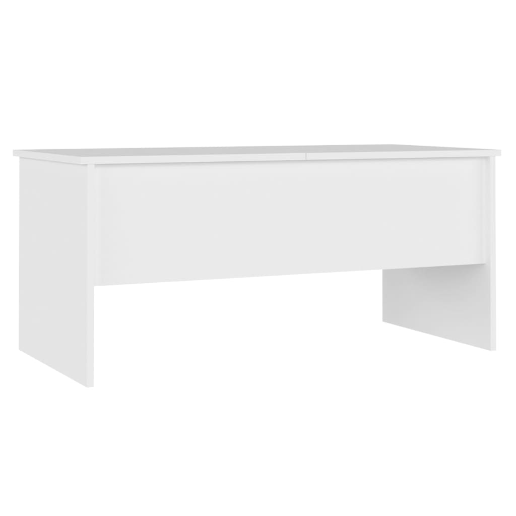 vidaXL Kavos staliukas, baltas, 102x50,5x46,5cm, apdirbta mediena
