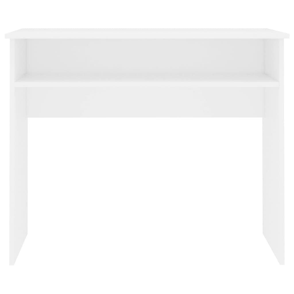 vidaXL Rašomasis stalas, baltos spalvos, 90x50x74cm, apdirbta mediena