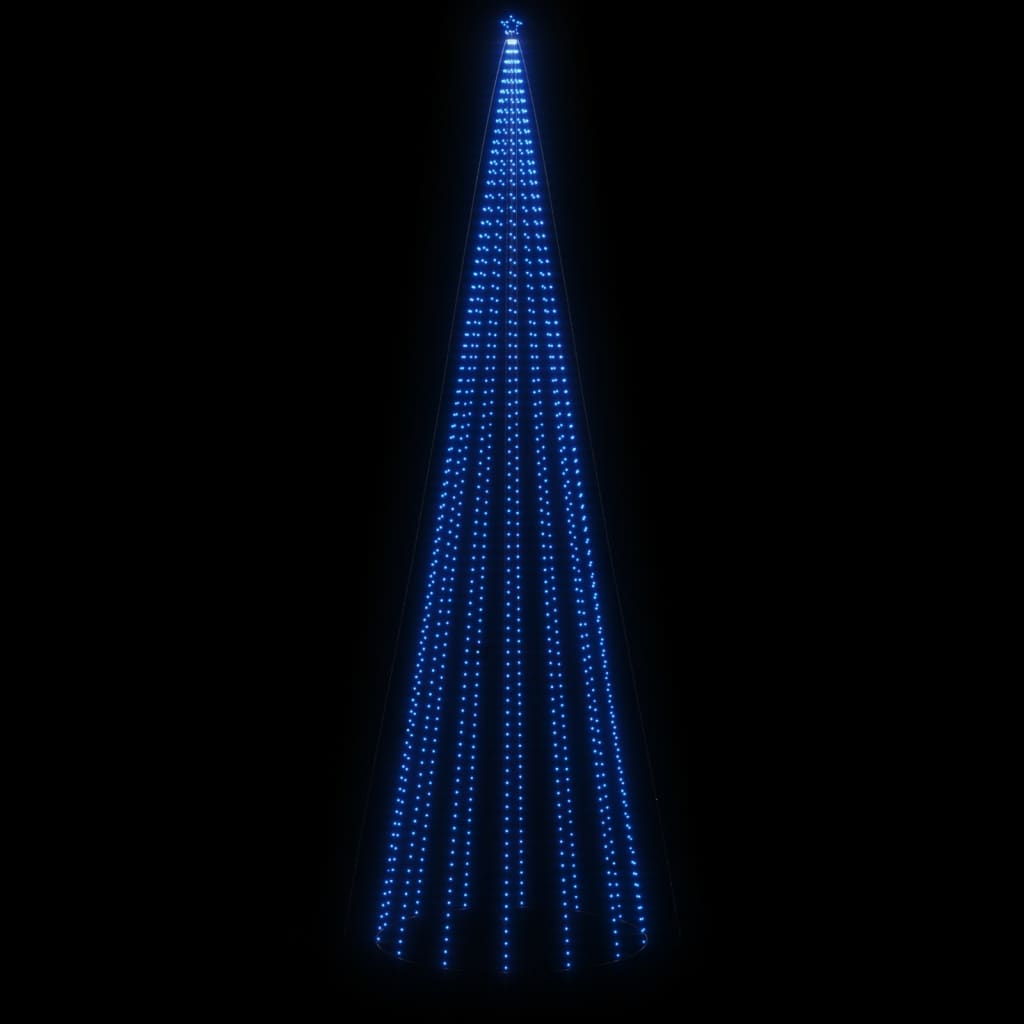 vidaXL Kalėdų eglutė, 230x800cm, kūgio formos, 1134 mėlynos LED