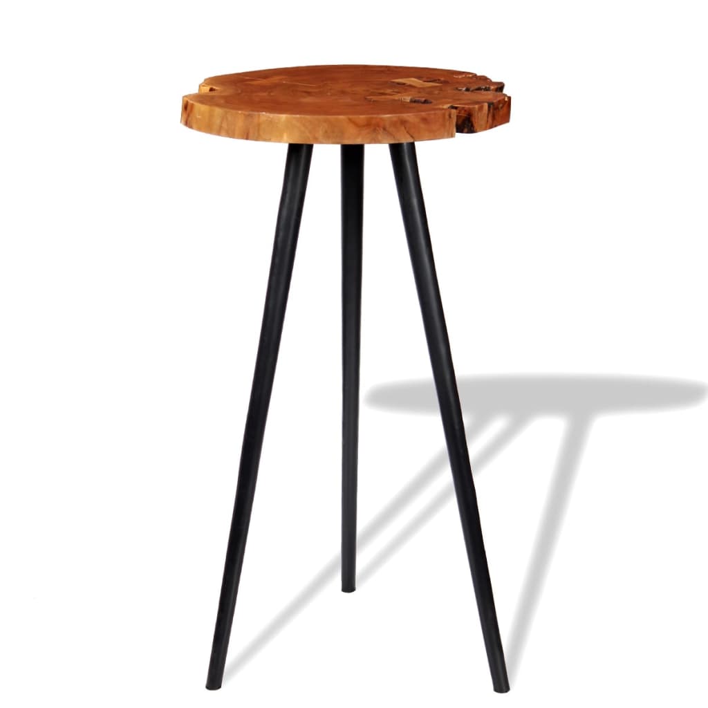 vidaXL Baro stalas, masyvi akacijos mediena, (55-60)x110 cm