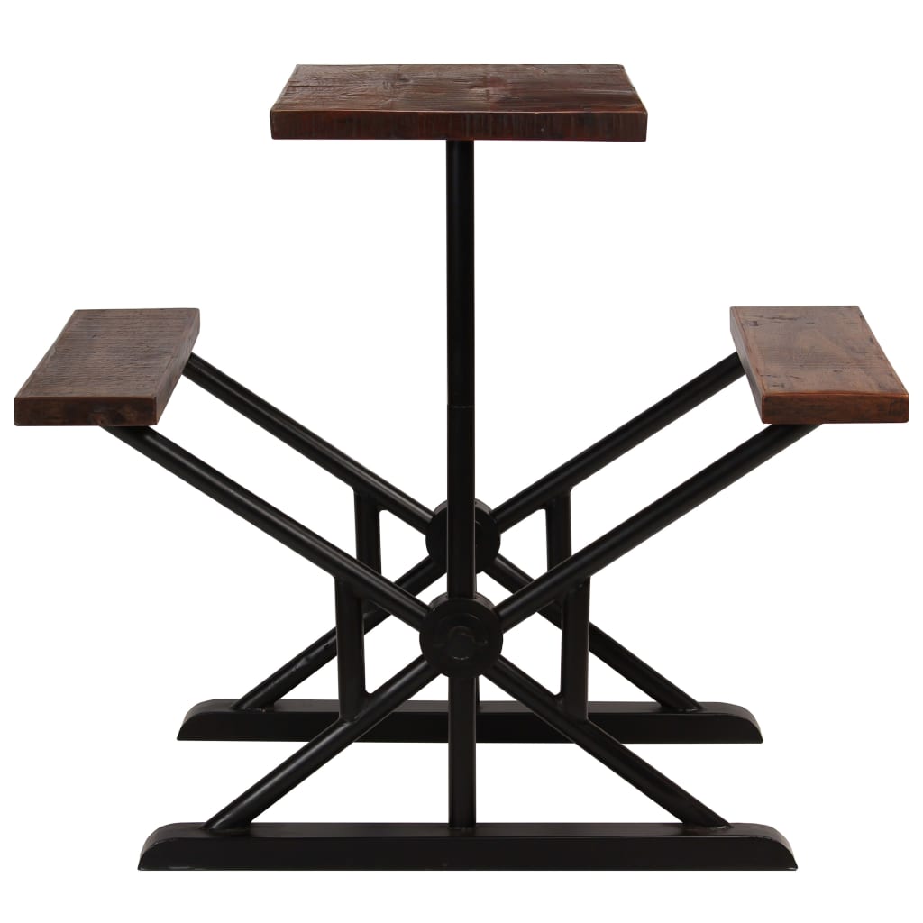 vidaXL Baro stalas su suoliukais, perdirbta mediena, 120x50x107cm
