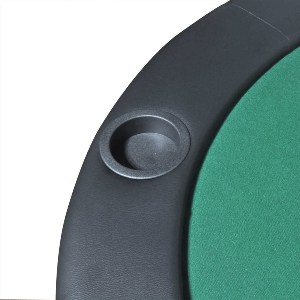 vidaXL 10 žaidėjų pokerio stalviršis, sulankstomas, žalias