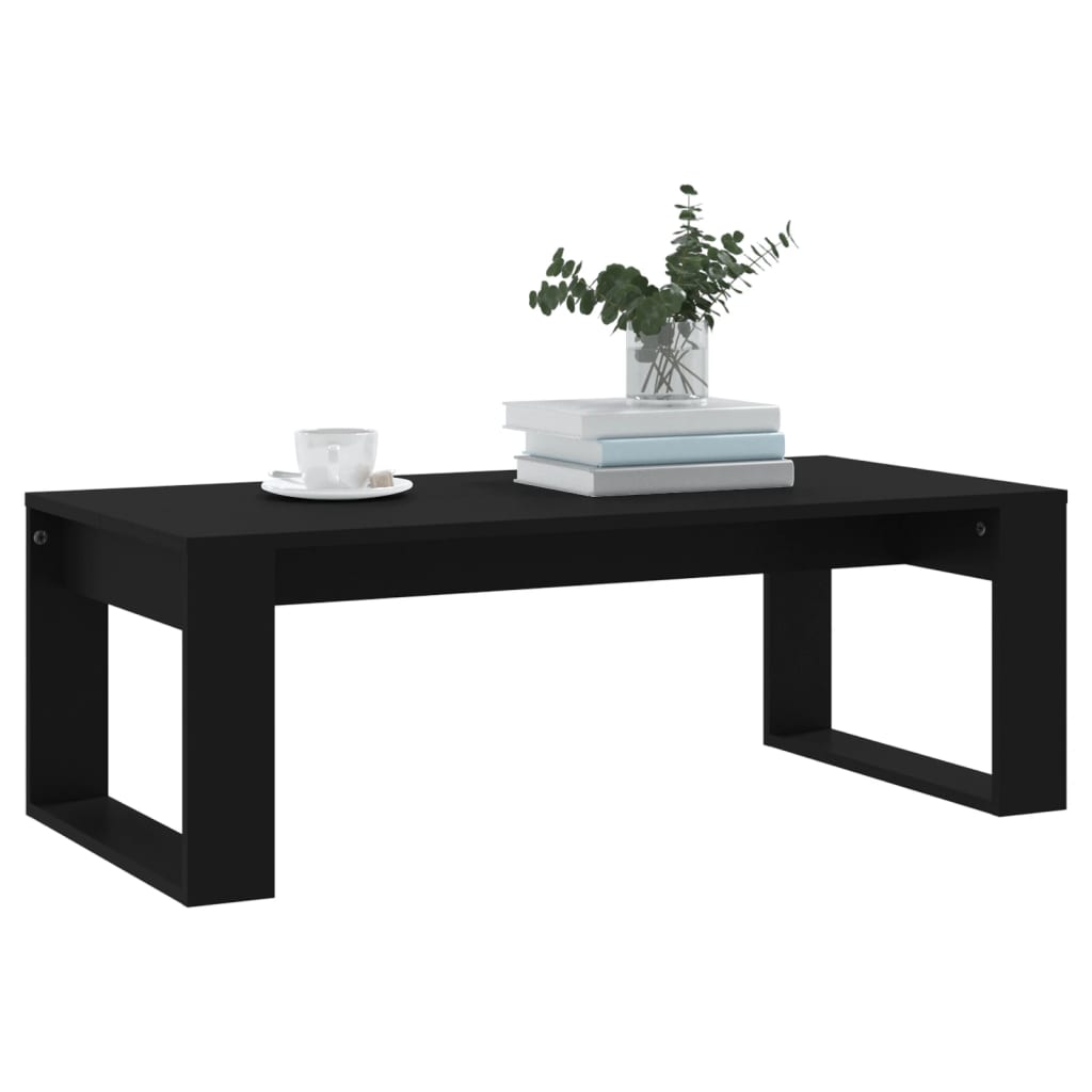 vidaXL Kavos staliukas, juodos spalvos, 102x50x35cm, apdirbta mediena