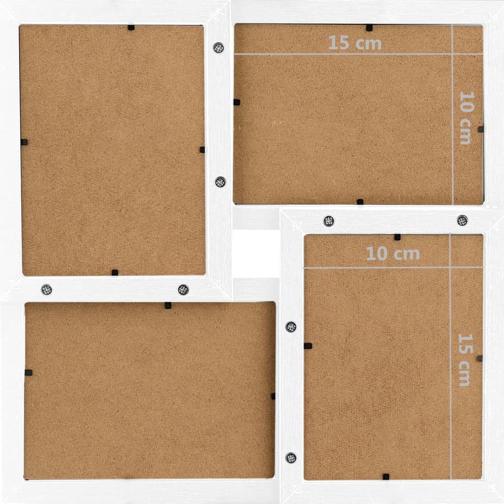 vidaXL Rėmelis-koliažas, baltos spalvos, 24x(10x15cm) nuotraukoms