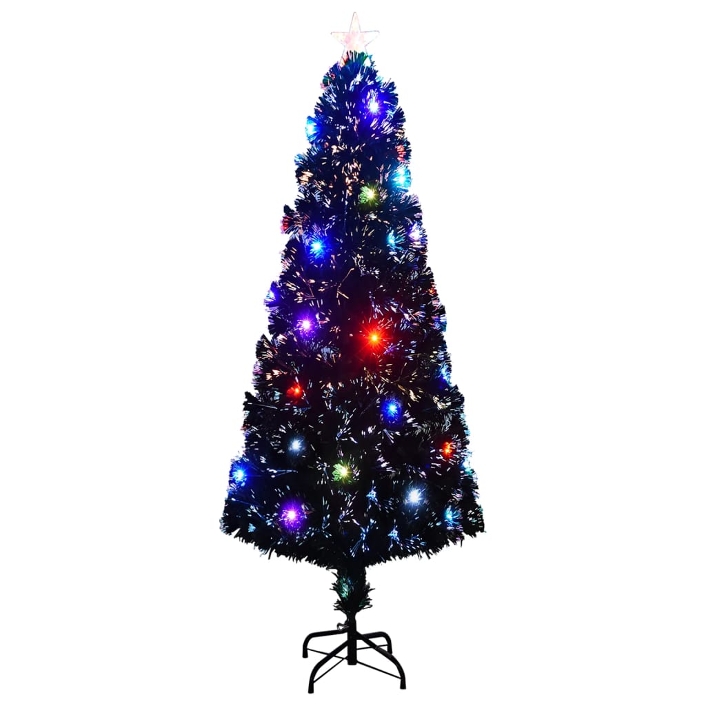 vidaXL Šviečianti Kalėdų eglutė su stovu, 240cm, optinis pluoštas