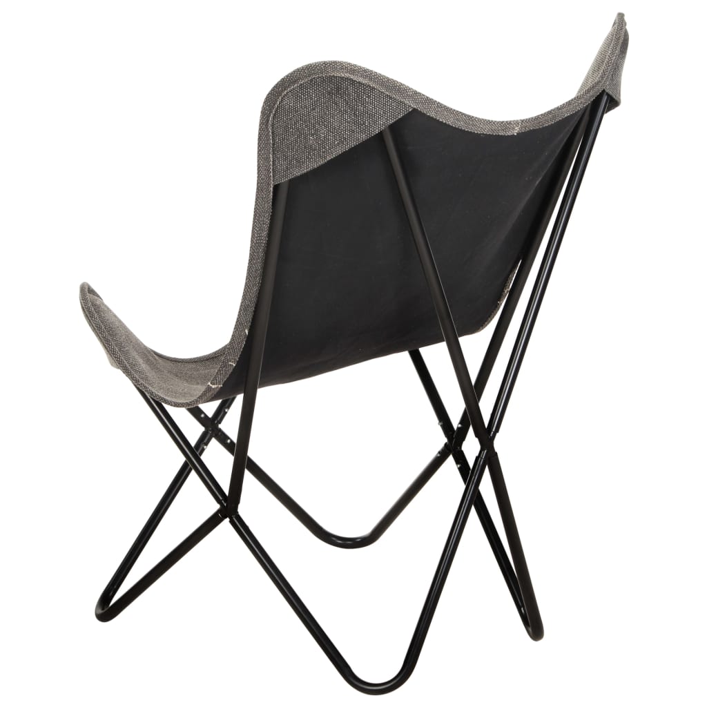 vidaXL Išskleidžiama kėdė, antracito spalvos, drobė