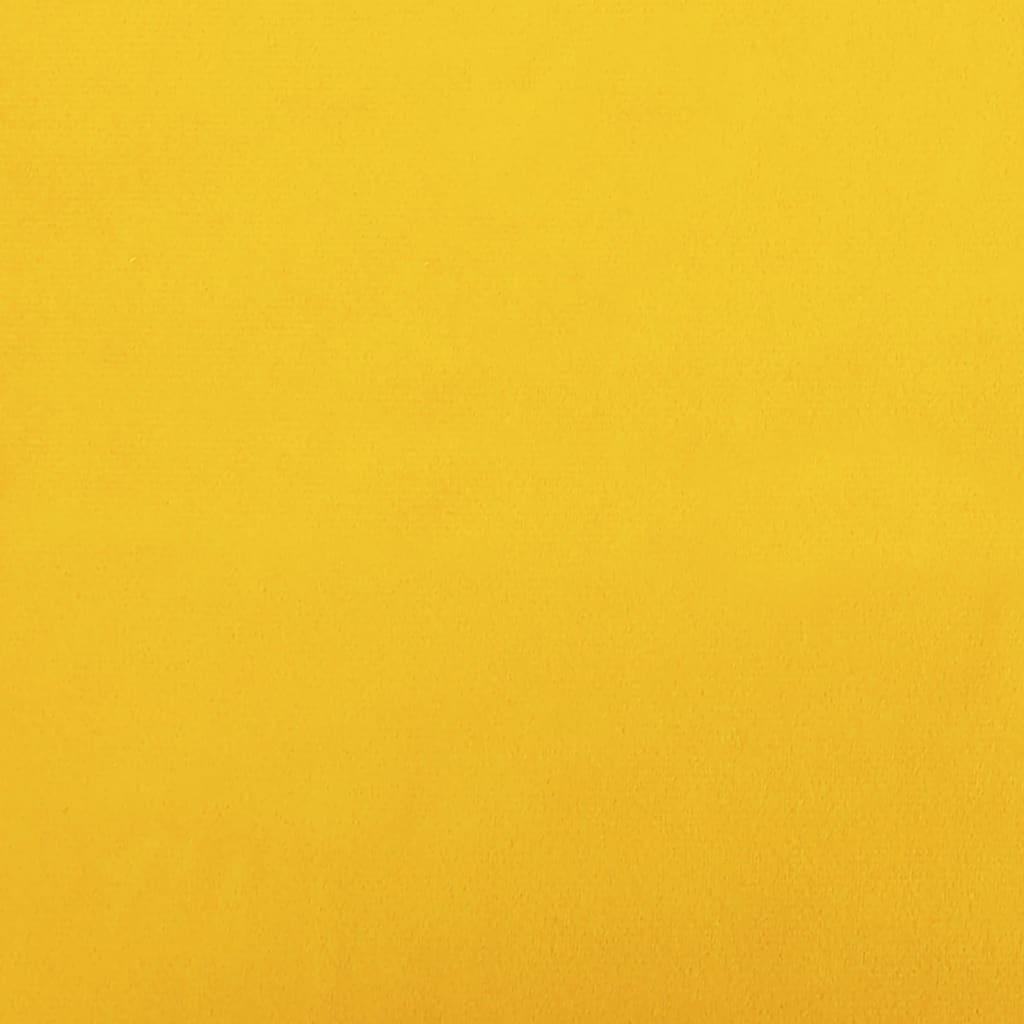 vidaXL Poilsio sofa su ilga pagalve, geltonos spalvos, aksomas