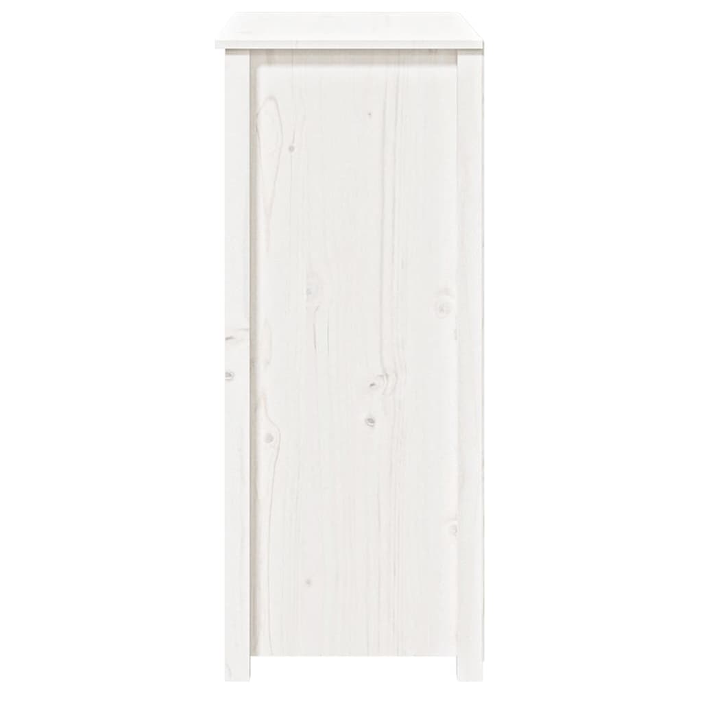 vidaXL Komoda, baltos spalvos, 83x41,5x100cm, pušies medienos masyvas