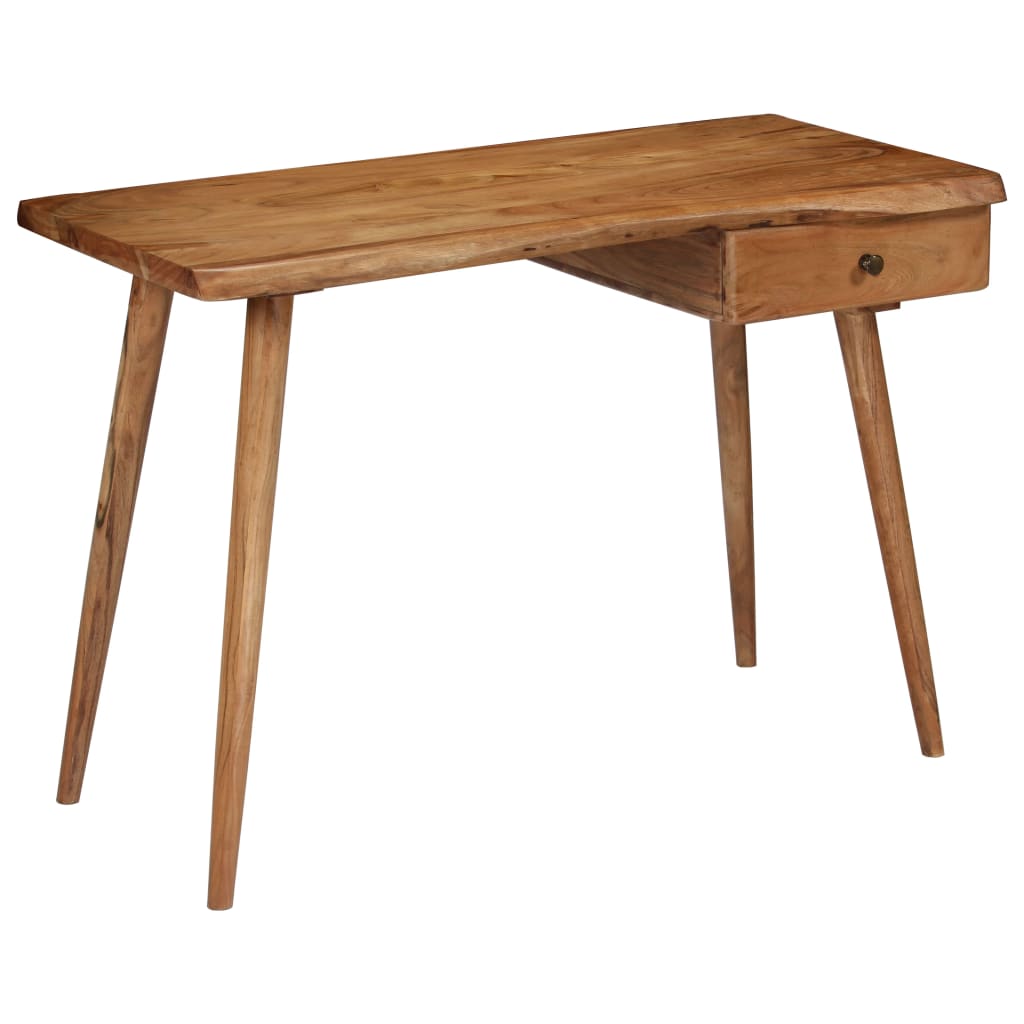 vidaXL Rašomasis stalas, masyvi akacijos mediena, 110x50x76cm