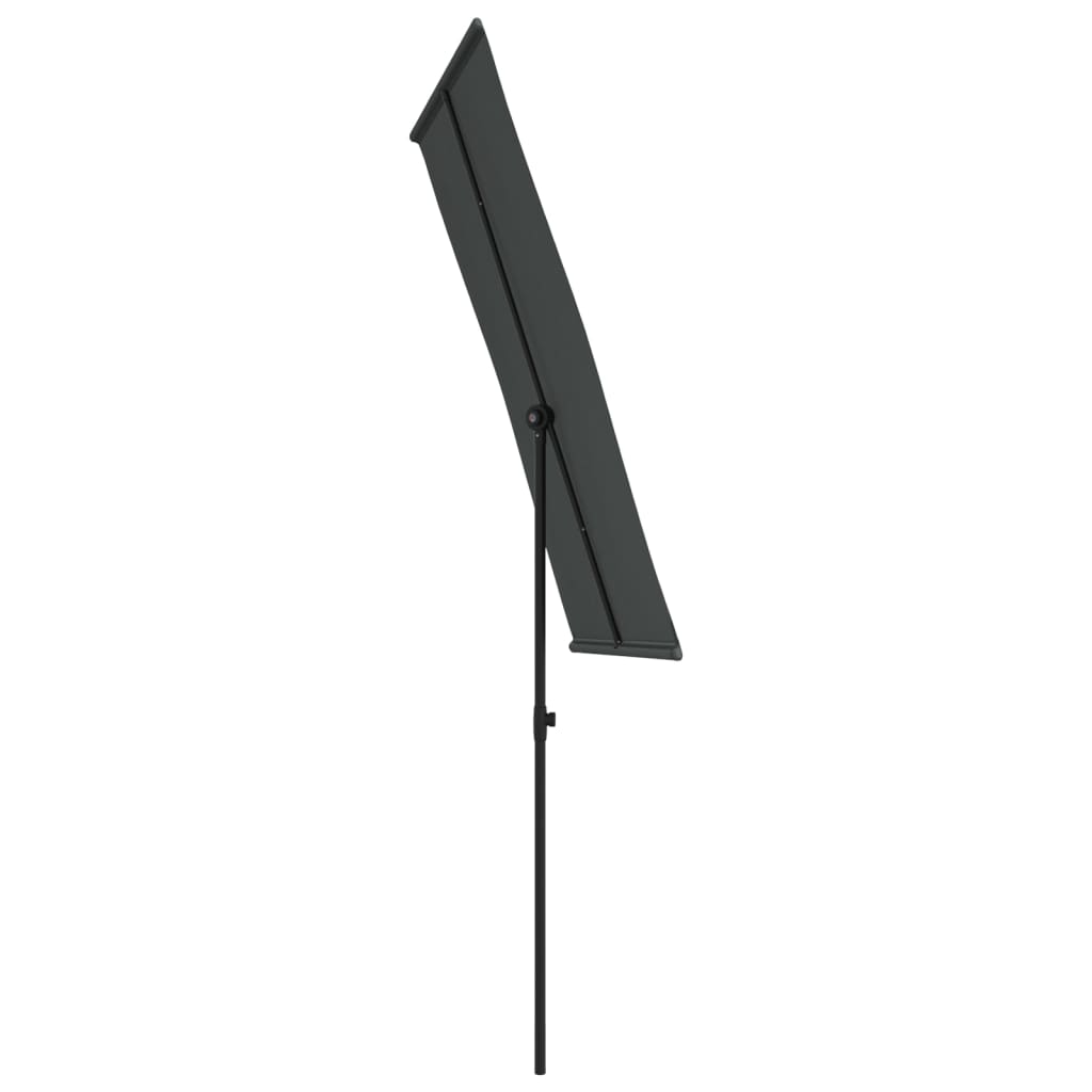 vidaXL Lauko skėtis su aliuminio stulpu, antracito spalvos, 180x110cm