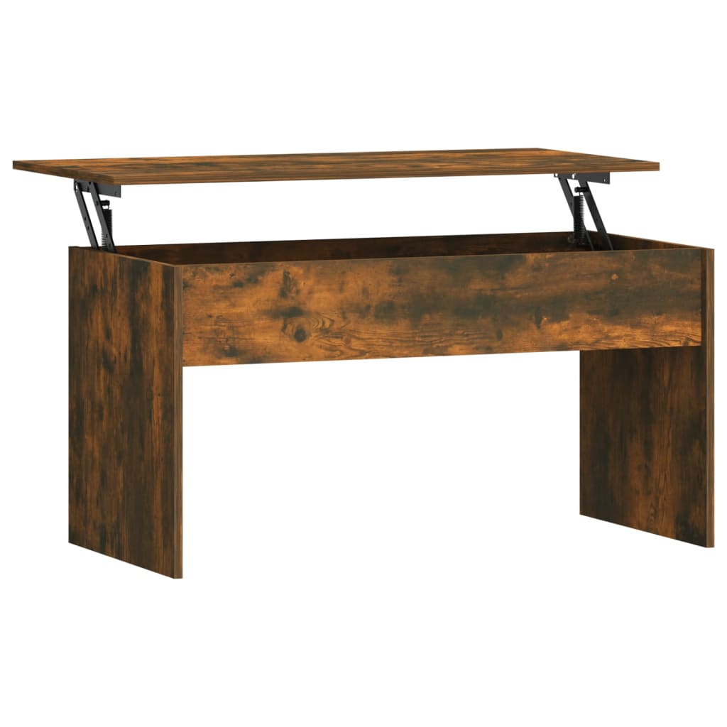 vidaXL Kavos staliukas, dūminio ąžuolo, 102x50,5x52,5cm, mediena