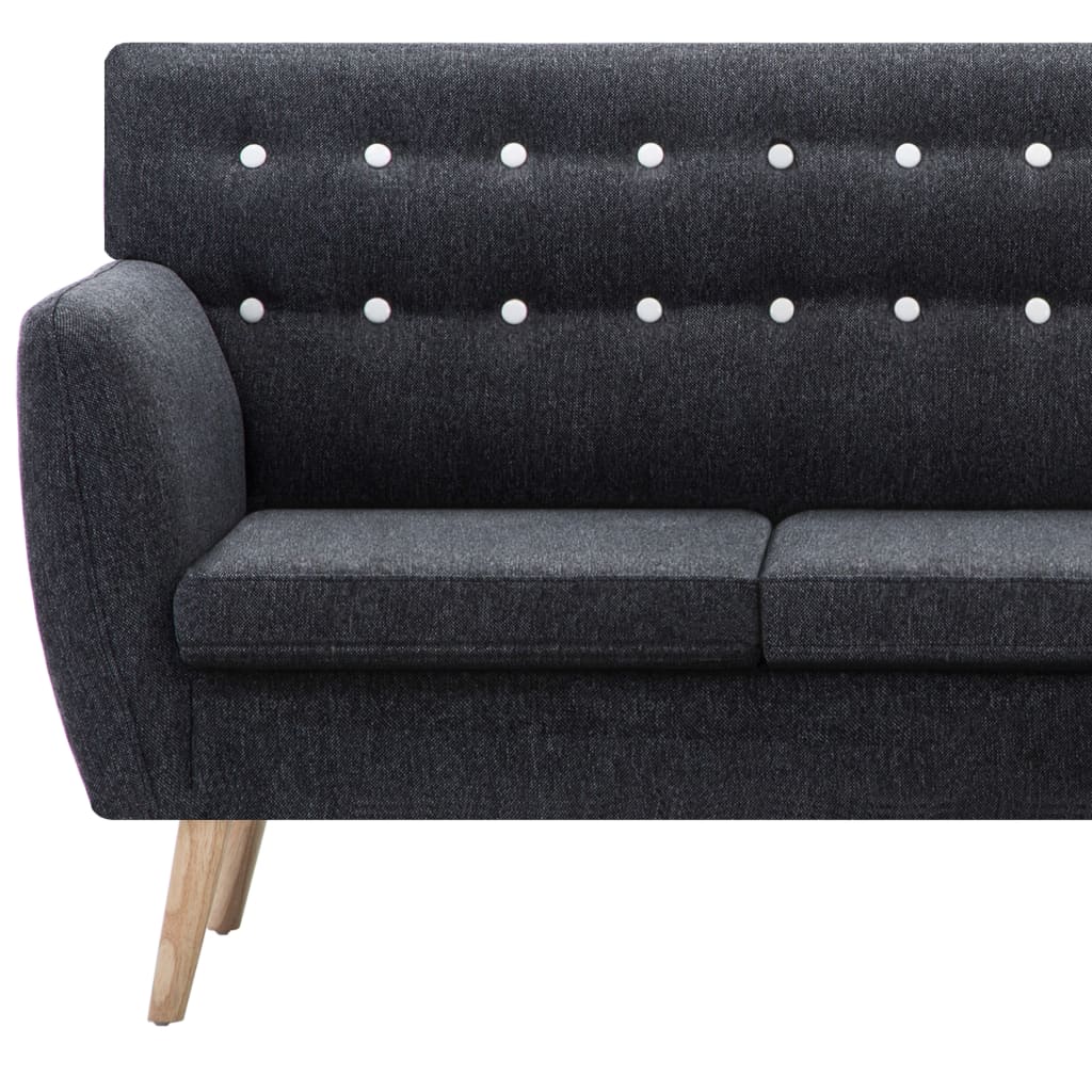 vidaXL L-formos sofa, aud. apmušal., 171,5x138x81,5cm, tamsiai pilka