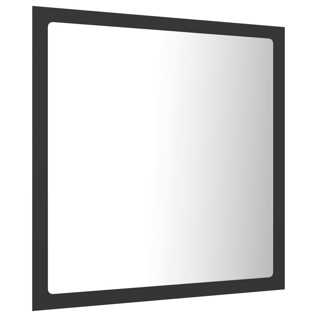 vidaXL Vonios kambario LED veidrodis, pilkas, 40x8,5x37cm, akrilas