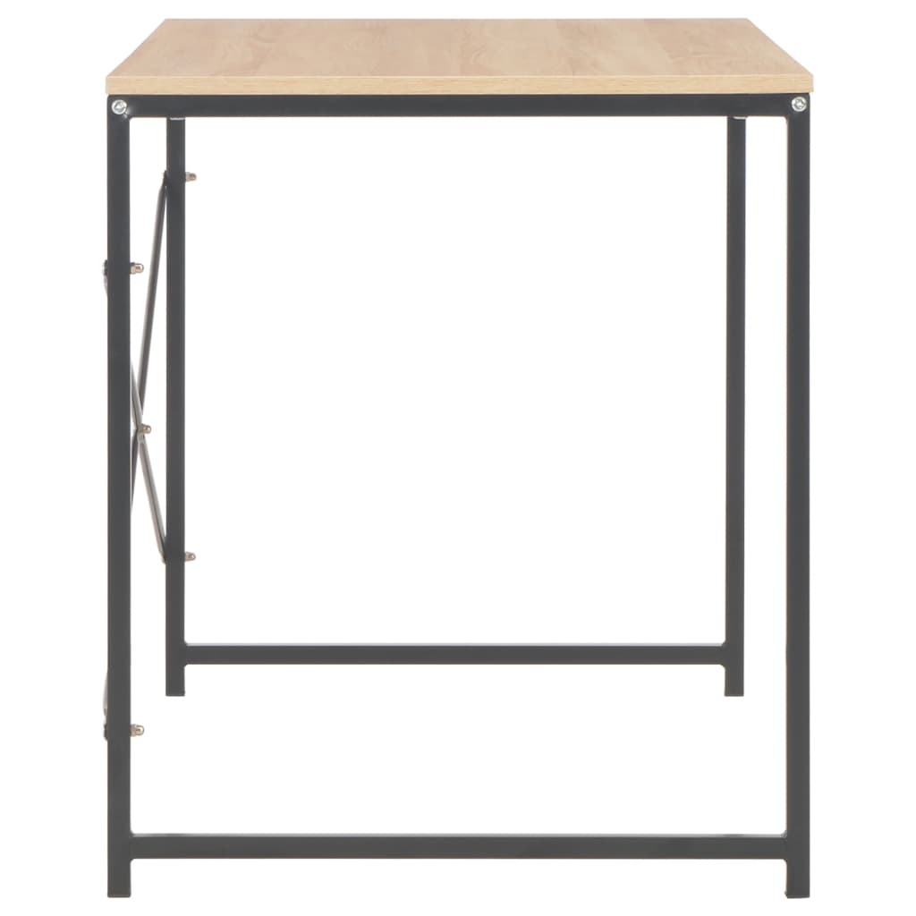 vidaXL Kompiuterio stalas, juodos ir ąžuolo spalvos, 120x60x70cm