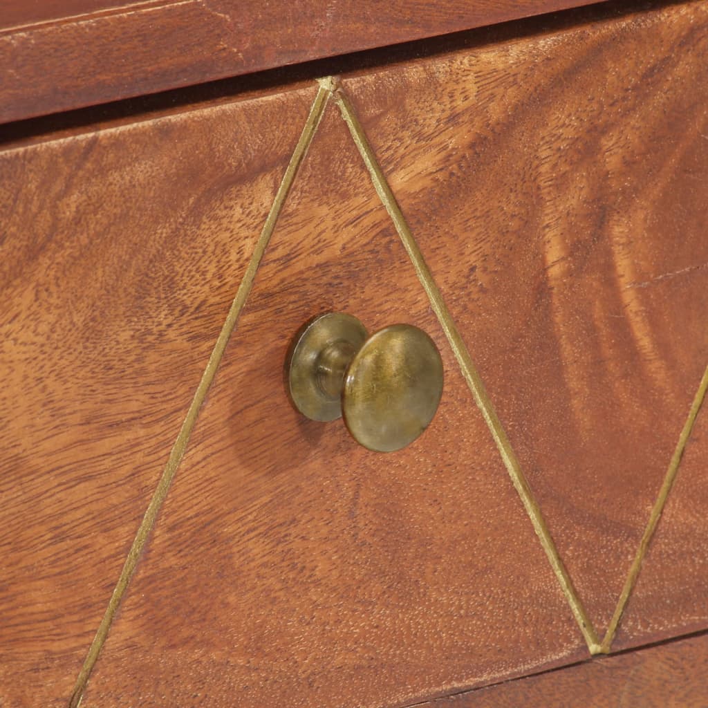 vidaXL Konsolinis staliukas, 90x35x76cm, akacijos medienos masyvas