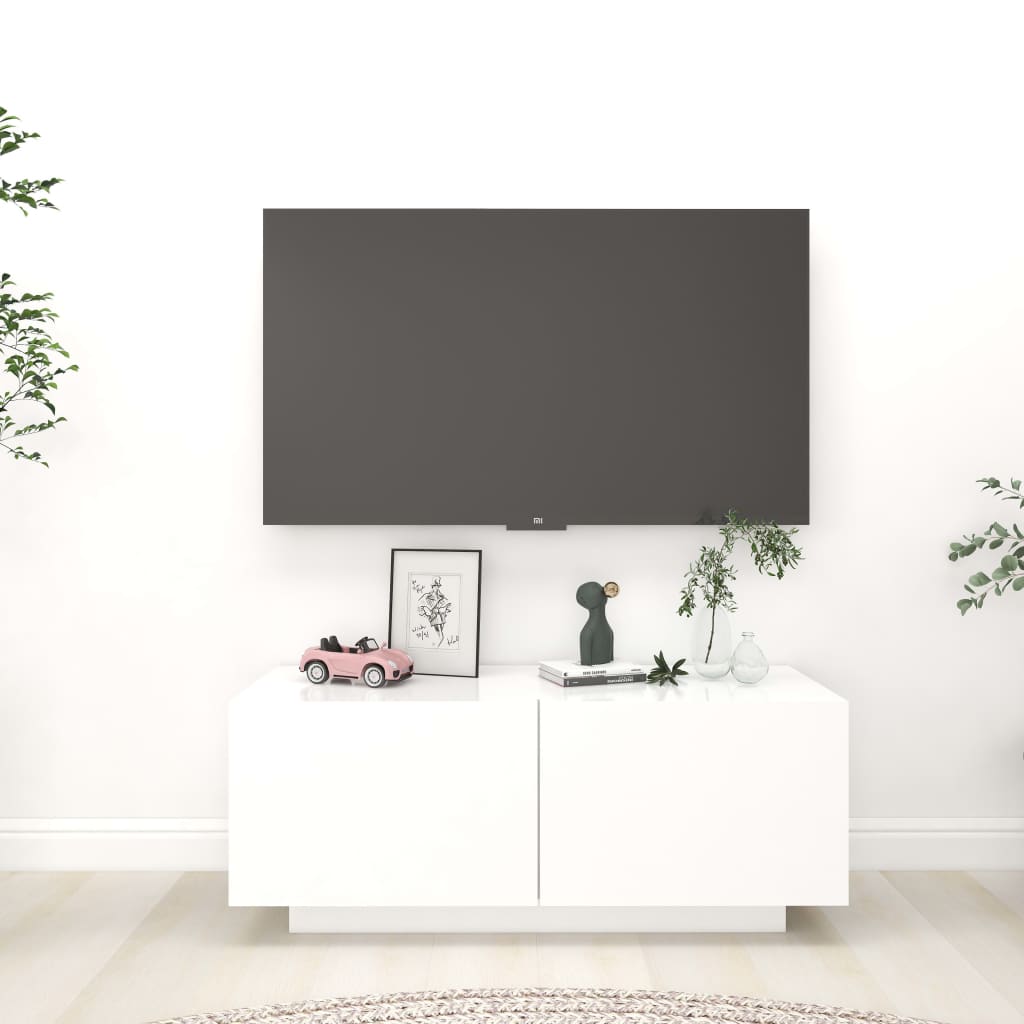 vidaXL Televizoriaus spintelė, baltos spalvos, 100x35x40cm, MDP