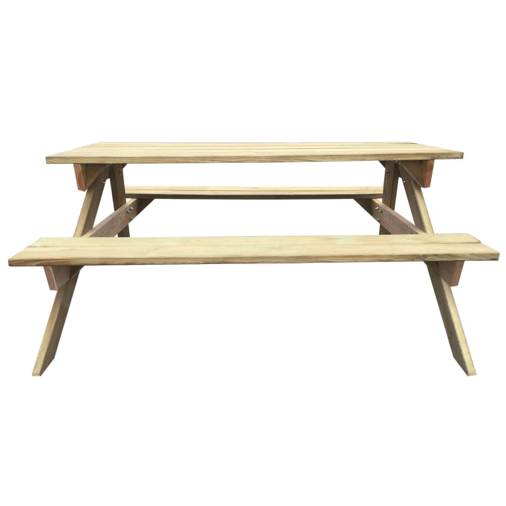 vidaXL Iškylos stalas, 150x135x71,5cm, mediena