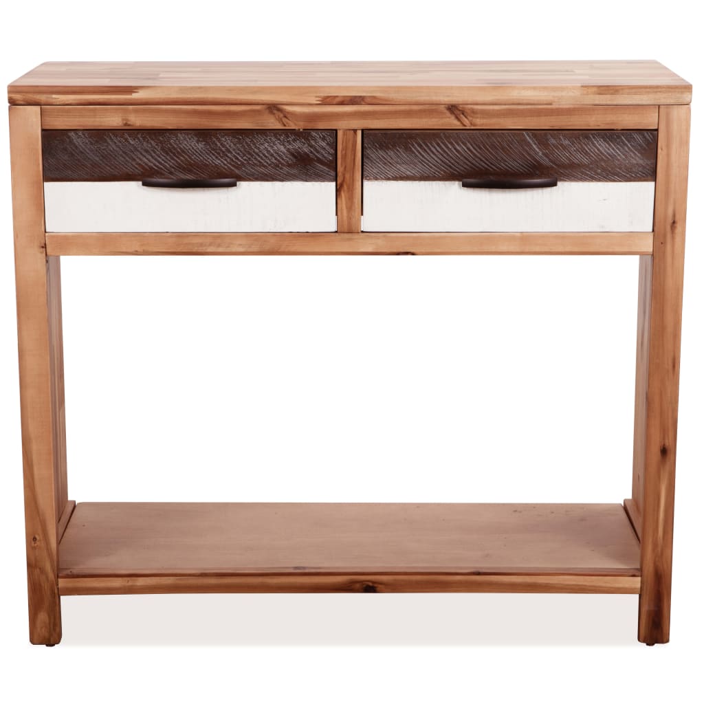 vidaXL Konsolinis staliukas, akacijos mediena, 86x30x75cm