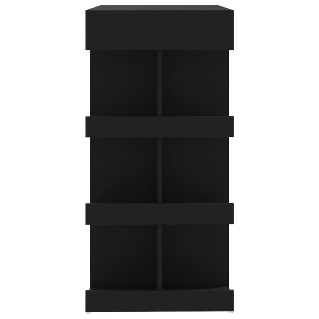 vidaXL Baro stalas su lentyna, juodos spalvos, 100x50x101,5cm, MDP