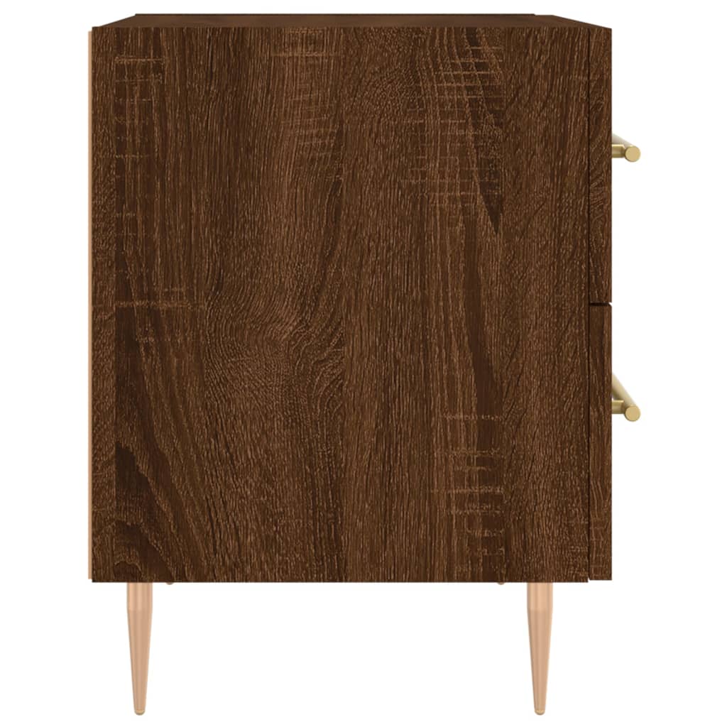 vidaXL Naktinė spintelė, ruda ąžuolo, 40x35x47,5cm, apdirbta mediena