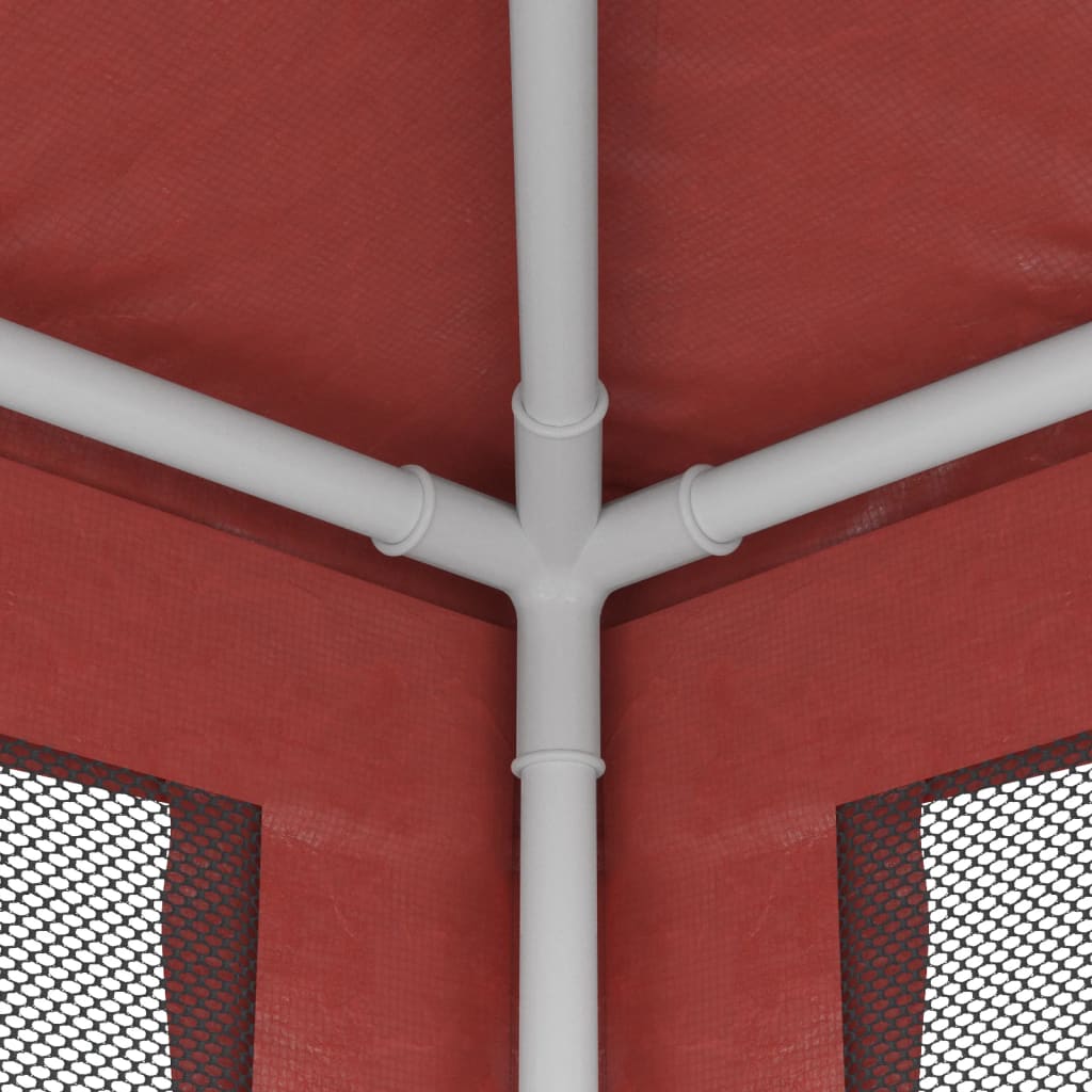 vidaXL Proginė palapinė su 4 tinklinėmis sienomis, raudona, 2x2m, HDPE