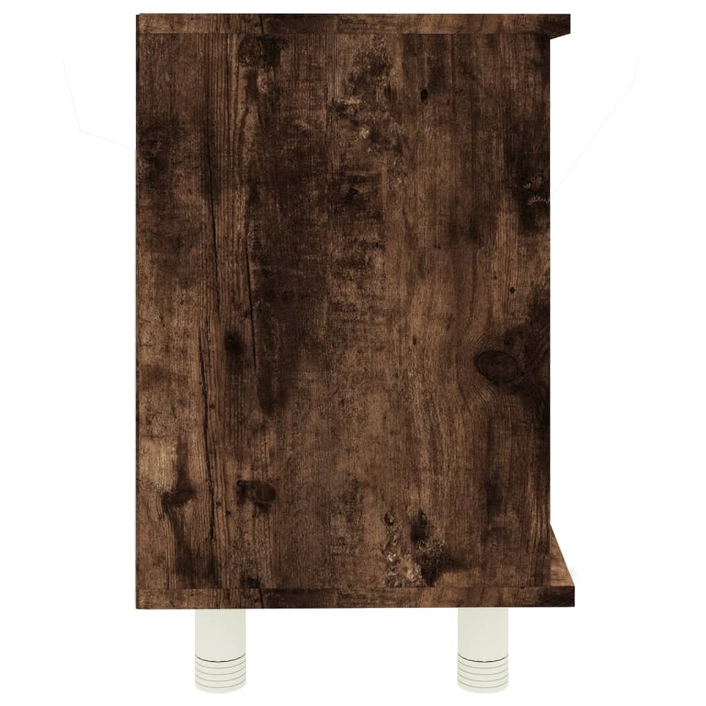 vidaXL Vonios spintelė, dūminio ąžuolo, 60x32x53,5cm, apdirbta mediena