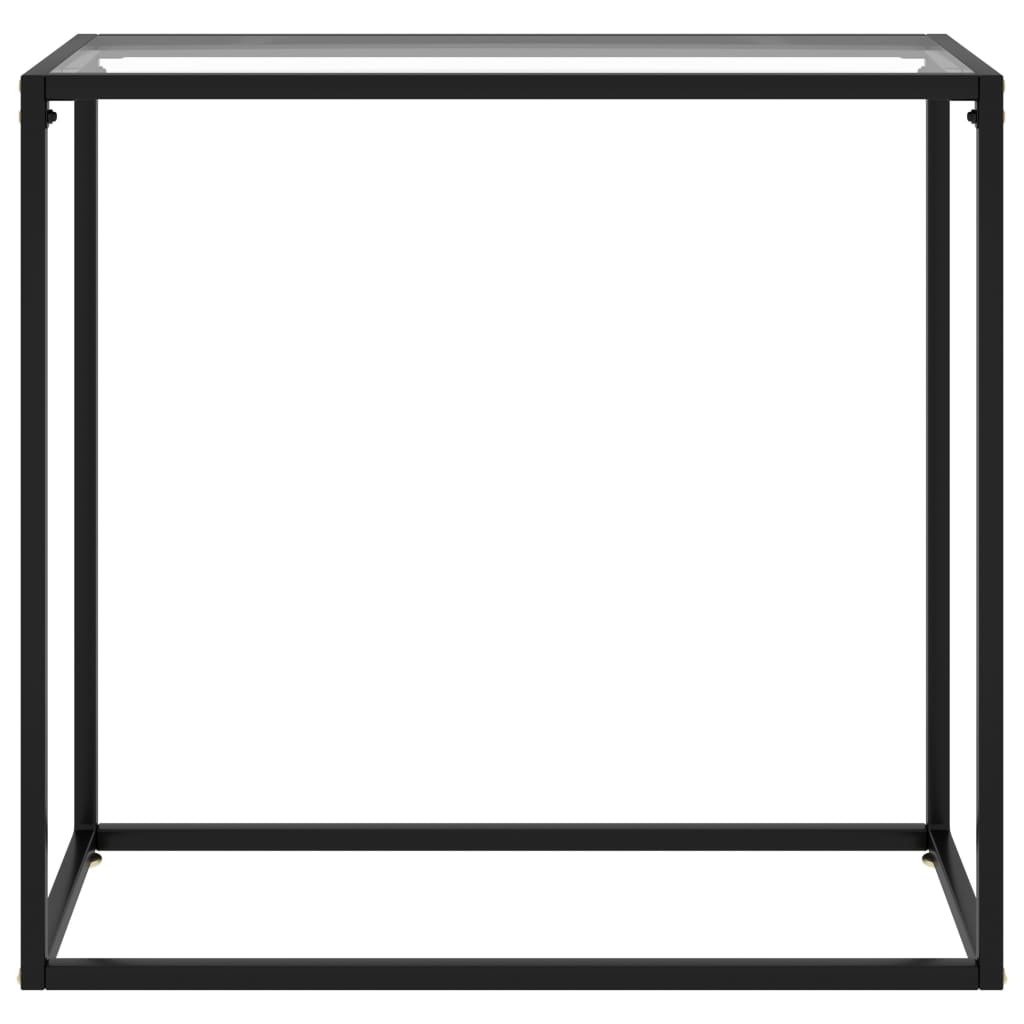 vidaXL Konsolinis staliukas, skaidrus, 80x35x75cm, grūdintas stiklas