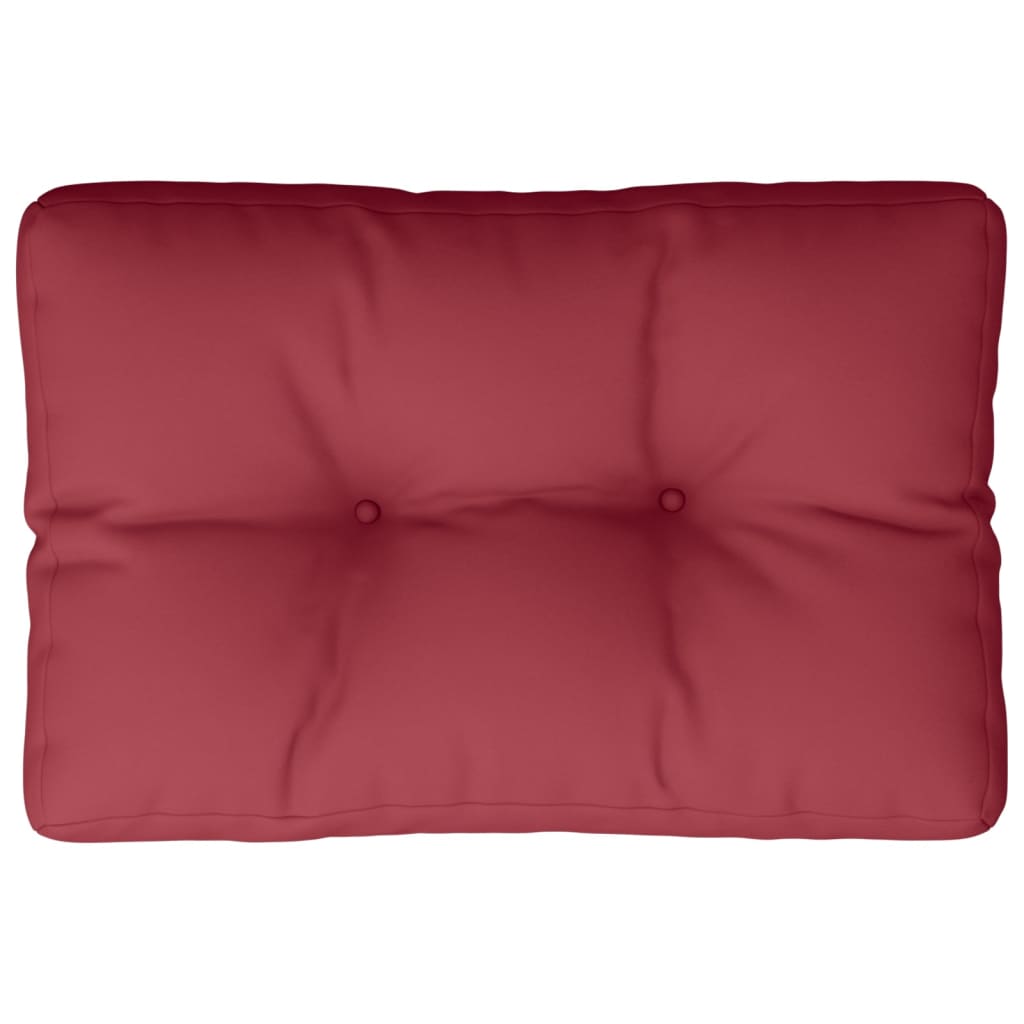 vidaXL Paletės pagalvėlė, raudonojo vyno spalvos, 50x40x12cm, audinys