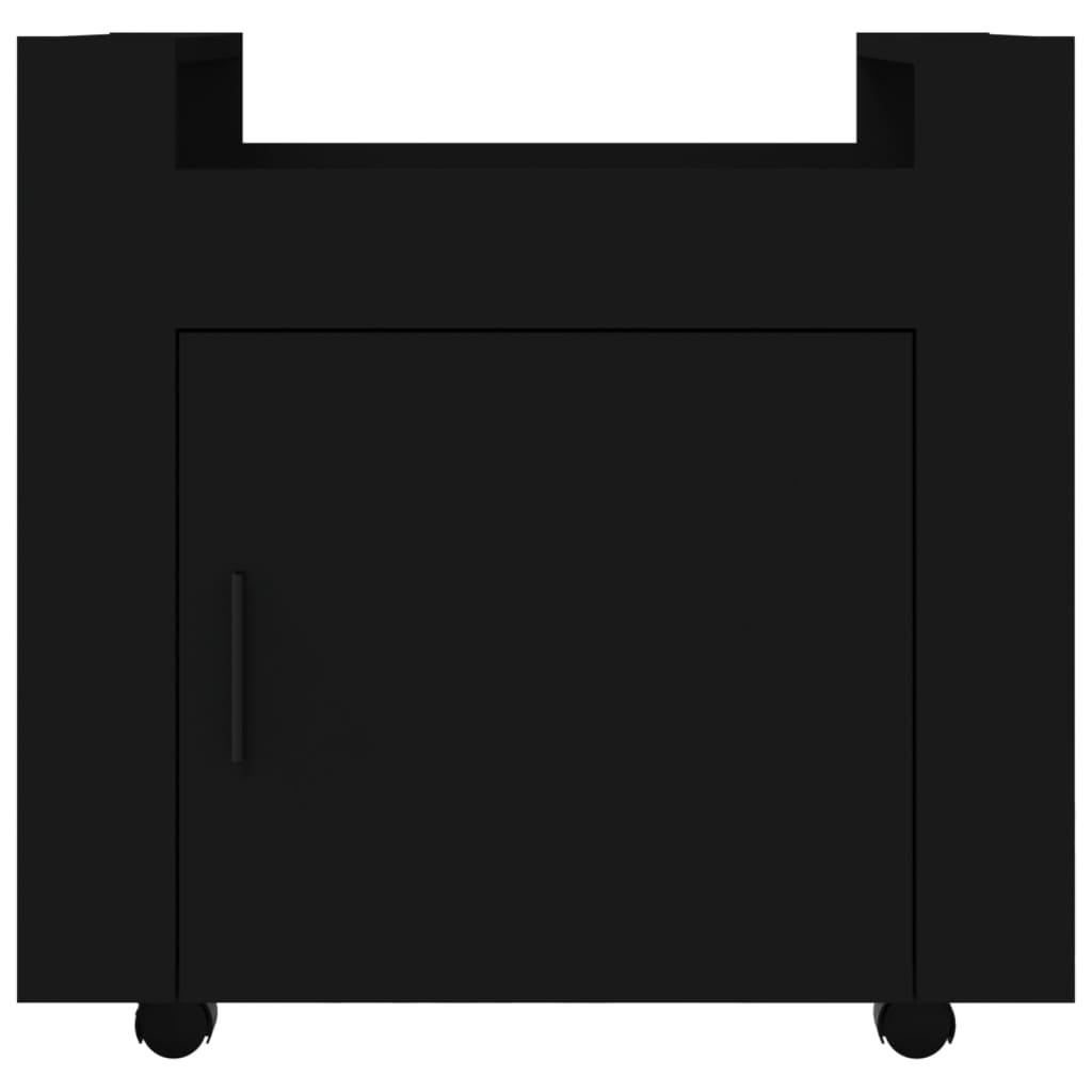 vidaXL Rašomojo stalo lentyna su ratukais, juoda, 60x45x60cm, mediena