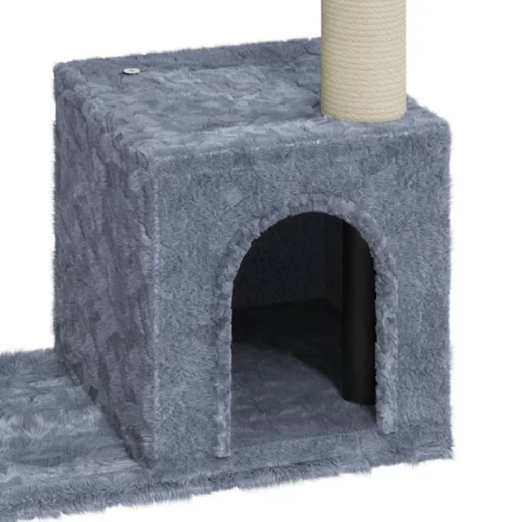 vidaXL Draskyklė katėms su stovais iš sizalio, šviesiai pilka, 70cm