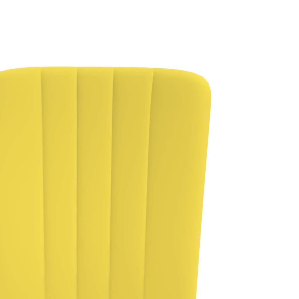 vidaXL Valgomojo kėdės, 2vnt., garstyčių geltonos spalvos, aksomas
