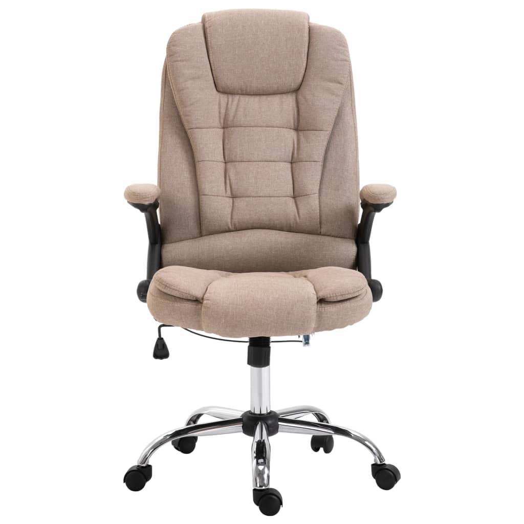 vidaXL Biuro kėdė, taupe spalvos, poliesteris