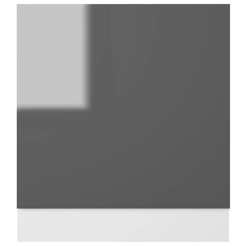 vidaXL Indaplovės plokštė, pilkos spalvos, 59,5x3x67cm, MDP, blizgi