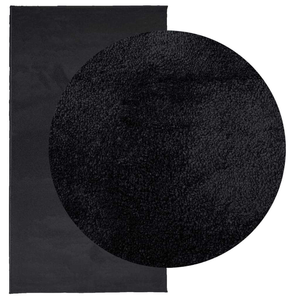 vidaXL Kilimas OVIEDO, juodos spalvos, 80x150cm, trumpi šereliai