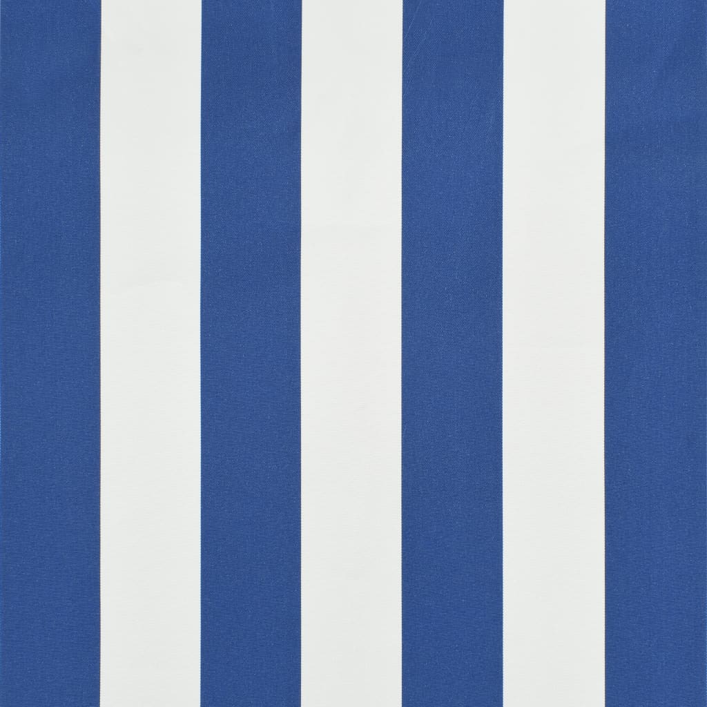 vidaXL Bistro markizė, mėlynos ir baltos spalvos, 350x120cm