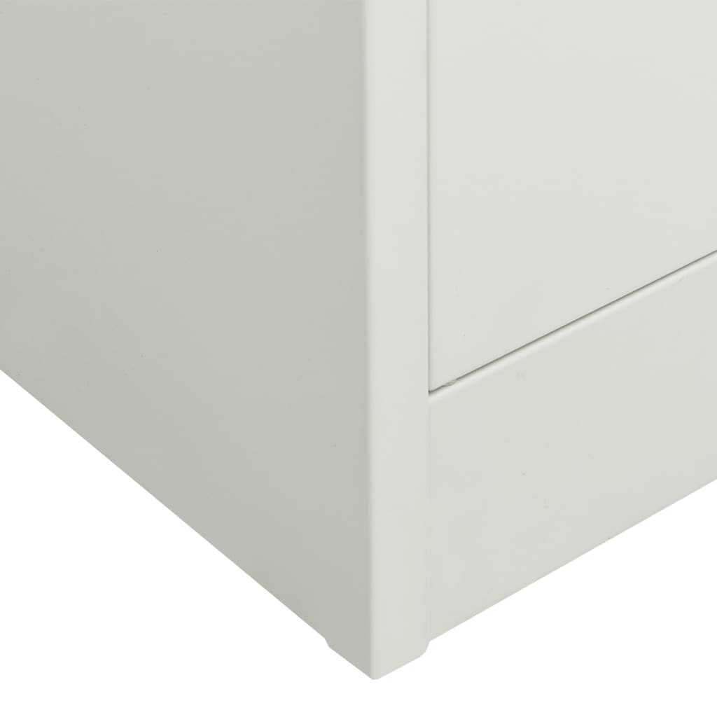 vidaXL Biuro spintelė, šviesiai pilkos spalvos, 90x40x180cm, plienas