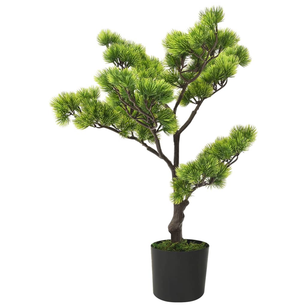 vidaXL Dirbtinis pinus bonsai medelis su vazonu, 60cm, žalios spalvos