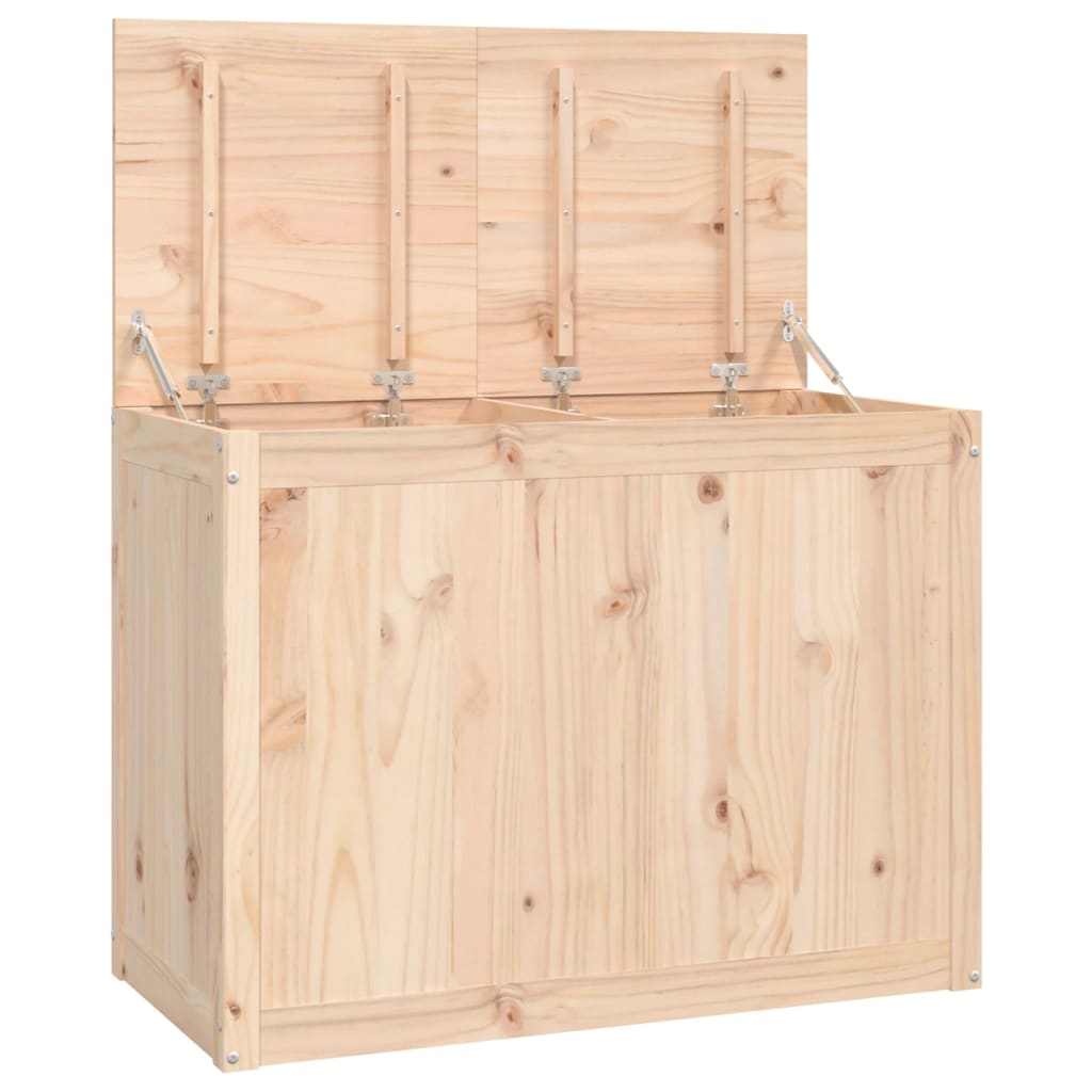 vidaXL Skalbinių dėžė, 88,5x44x66cm, pušies medienos masyvas