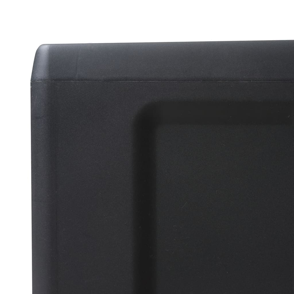 vidaXL Sodo spintelė su 2 lentynomis, juodos ir pilkos spalvos